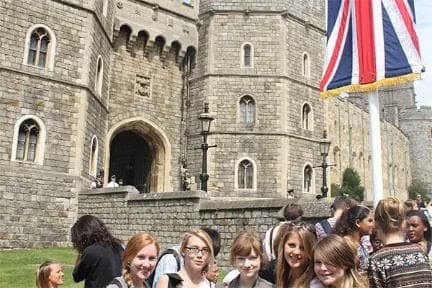 Cambridge summer school students at Windosr Castle